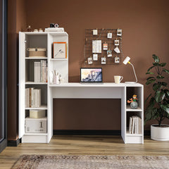 Stilo Bilgisayar Masası, Raflı Çalışma Masası , Çalışma Ofis Masası, Ders Yemek Masası 50x155 cm açık