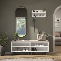 Nord Vestiyer Takımı Askılıklı, Modüler, Bench, Oval Aynalı Portmanto Takımı