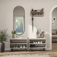 Nord Vestiyer Takımı Askılıklı, Modüler, Bench, Oval Aynalı Portmanto Takımı