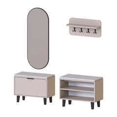 Roomart Nord kumtaşı askılıklı kapaklı kapaksız benchli ve aynalı modüler vestiyer takımı,
Nord ahşap lambri panelli duvara monte duvar askılığı vestiyer,
Oturmalı kapaksız bench ayakkabılık ünitesi antre mobilyası,
Dikdörtgen oval tasarımlı duvara asılabilir portmanto aynası