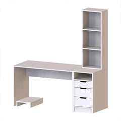 Mode 3 Çekmeceli Kesonlu Çalışma Masası , Çalışma Ofis Masası , Bilgisayar Masası , Kitaplıklı Raflı Çalışma Masası