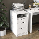 Beyaz Mode 3 Çekmeceli Çalışma Masası Kesonu