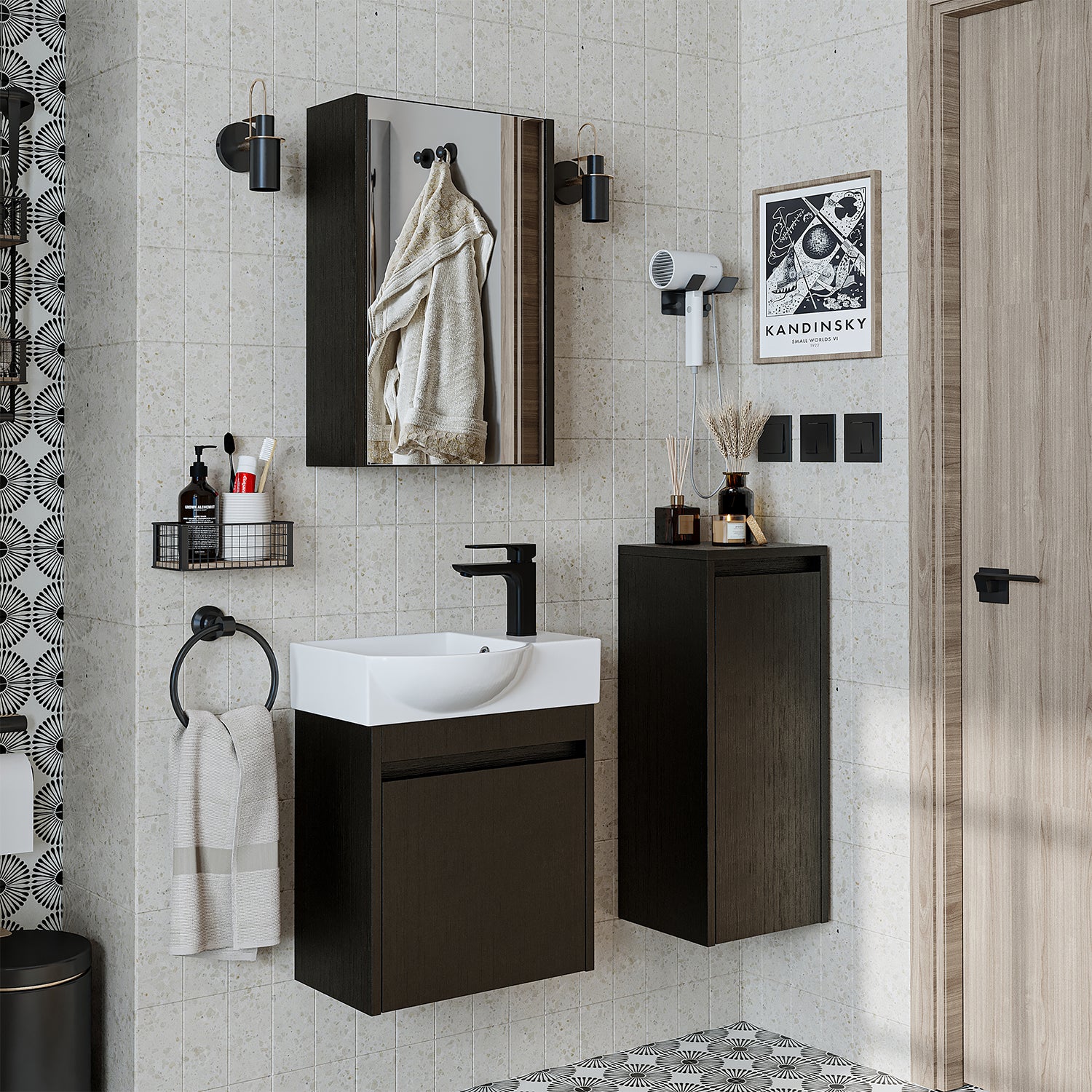 Lavabolu Banyo Dolabı 3lü Takım - Leo - Roomartstore.com.trbanyo dolabı2366