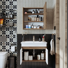 Lavabolu Banyo Dolabı 2li Set - Atria