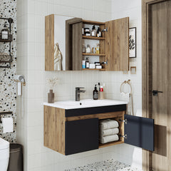 Lavabolu Banyo Dolabı 2li Set - Atria