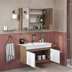 Lavabolu Banyo Dolabı 2li Set - Atria