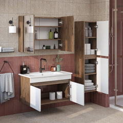 Lavabolu Banyo Dolabı 3lü Set - Atria