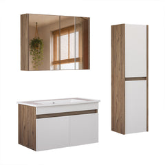 Lavabolu Banyo Dolabı 3lü Set - Atria