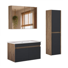 Lavabolu Banyo Dolabı 3lü Set - Atria