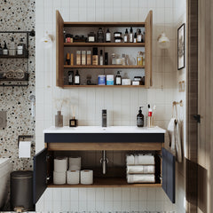 Lavabolu Banyo Dolabı 2li Set - Atria