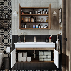 Lavabolu Banyo Dolabı 2li Set - Atria