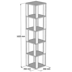 5 Raflı Köşe Kitaplık - Roomartstore.com.trkitaplık1596