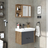 Lavabolu Banyo Dolabı 2li Set - Ada