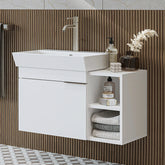 likya lavabolu banyo dolabı 82cm beyaz