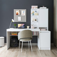 Kitaplıklı Çalışma Masası - Nora - Sağ