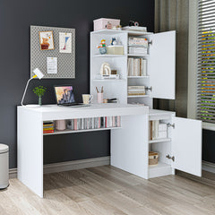 Kitaplıklı Çalışma Masası - Nora - Sağ