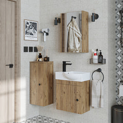Lavabolu Banyo Dolabı 3lü Set - Punto - Roomartstore.com.tr2605