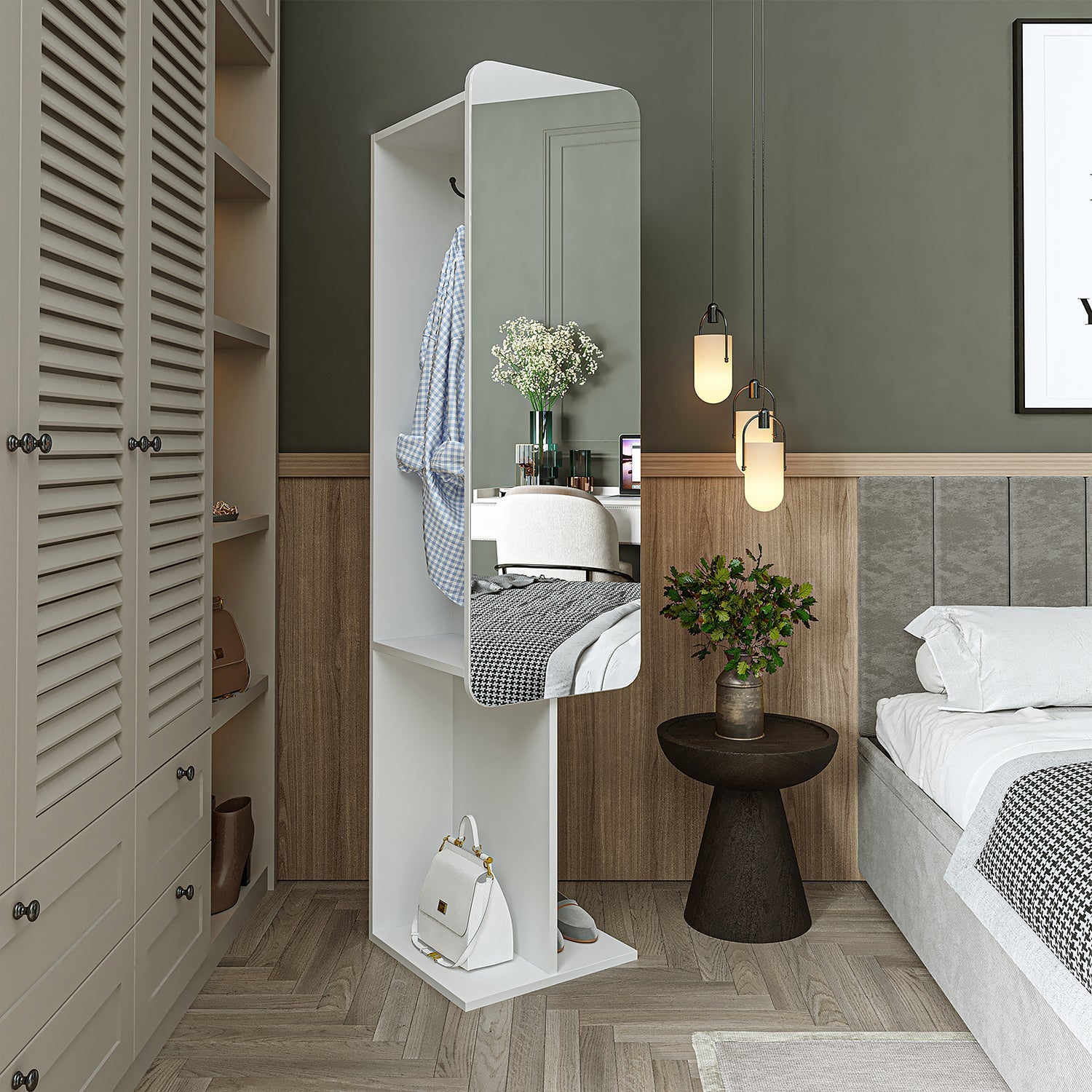 Askılı Boy Aynası Vestiyer - Opal - Roomartstore.com.tr2659