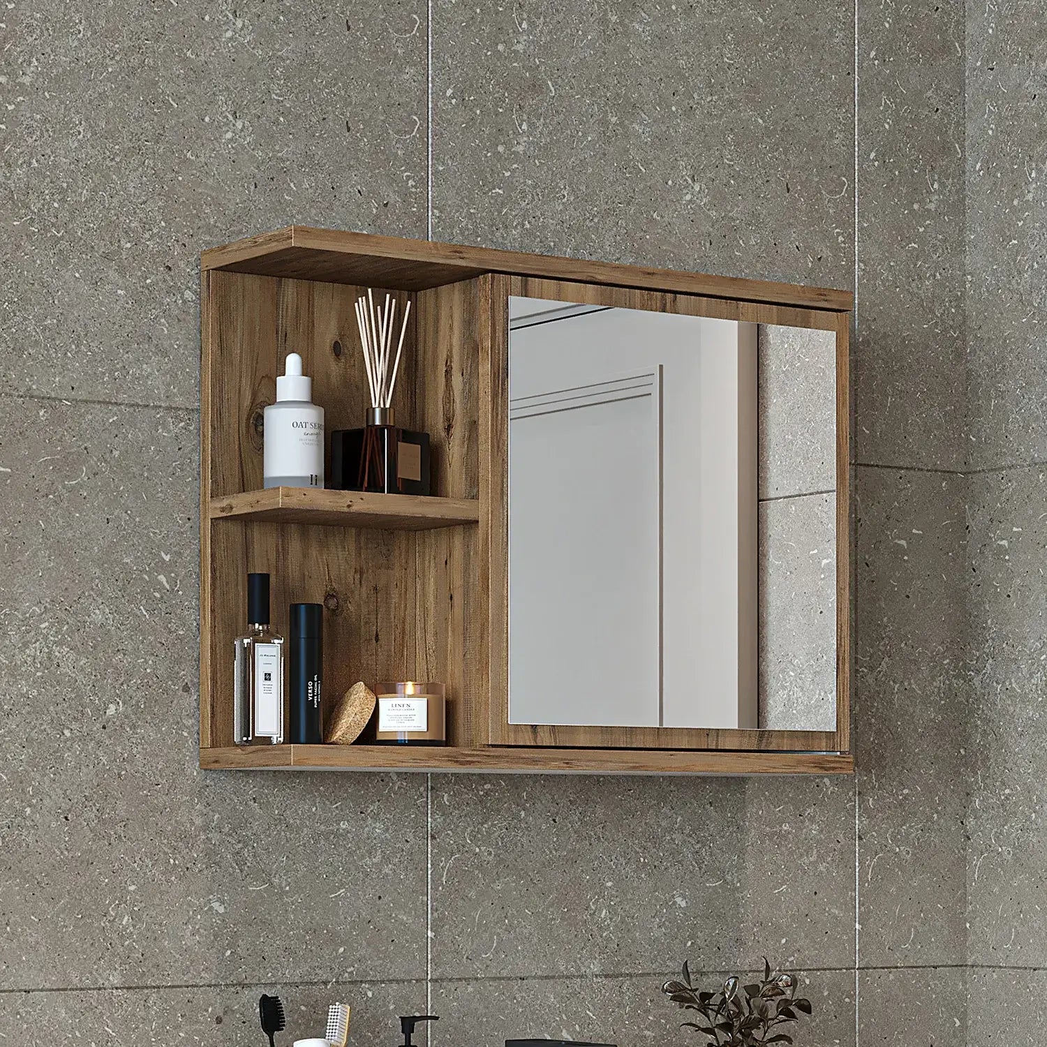 Aynalı Banyo Dolabı - Ada - Roomartbanyo dolabı2674