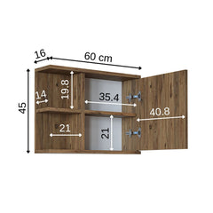 Aynalı Banyo Dolabı - Ada - Roomartbanyo dolabı2674