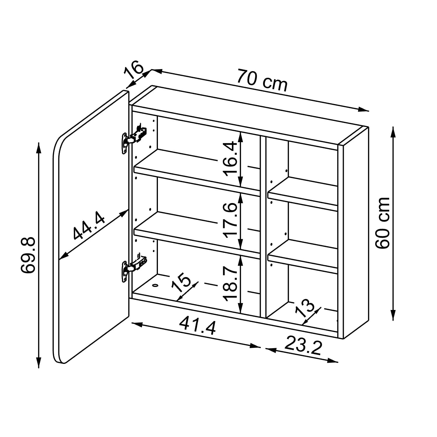 Aynalı Banyo Dolabı - Likya - Roomartbanyo dolabı2894