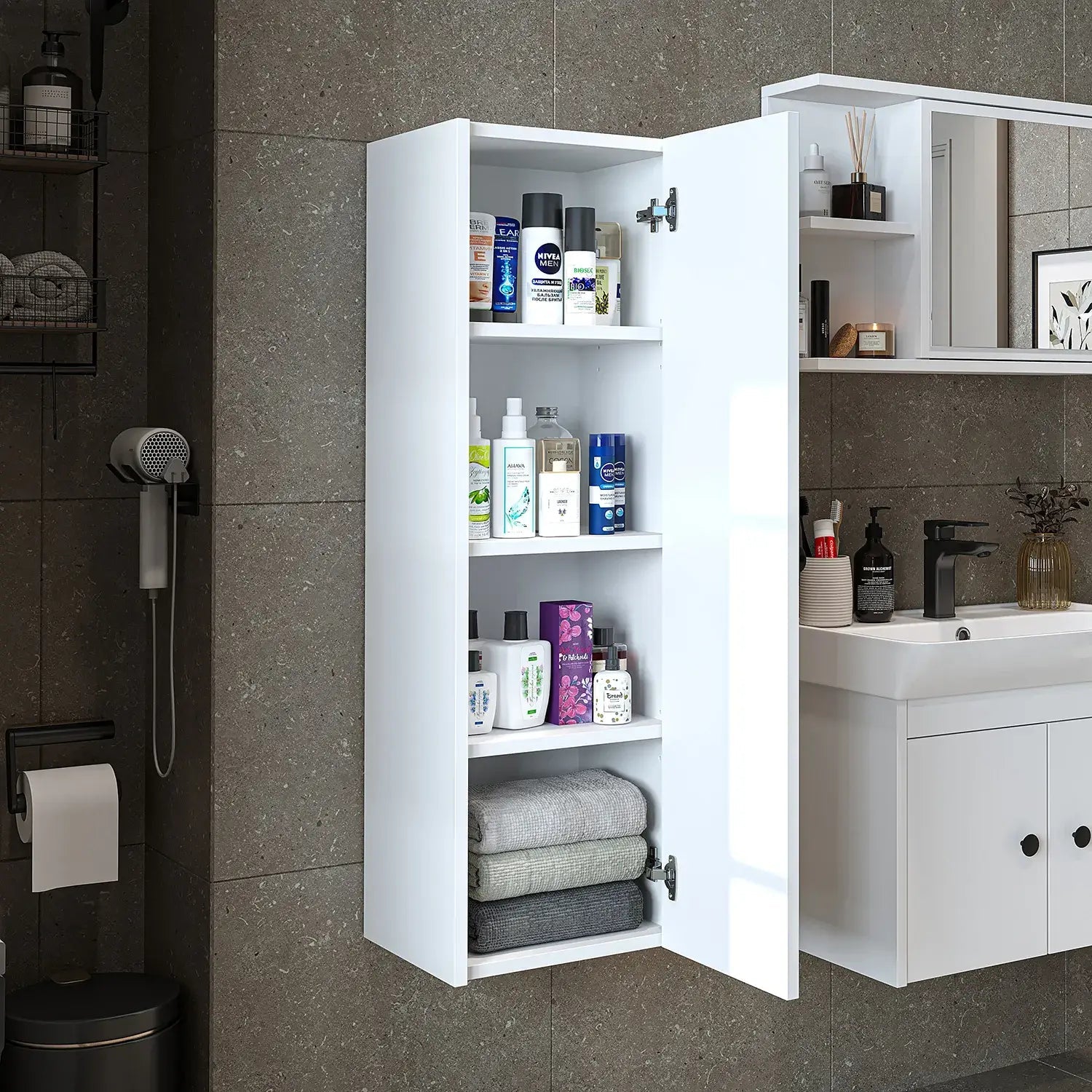 Banyo Havlu Dolabı - Ada - Roomartbanyo dolabı2858