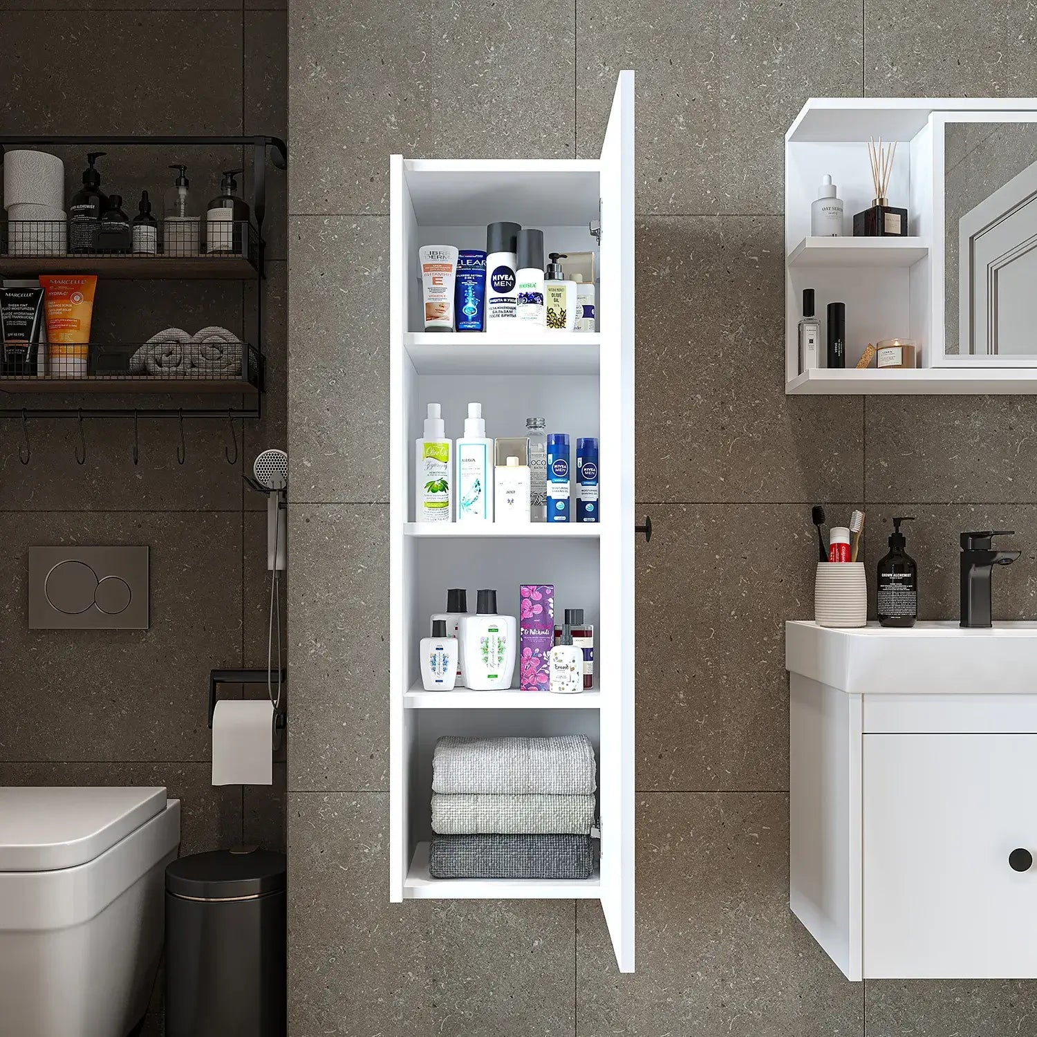 Banyo Havlu Dolabı - Ada - Roomartbanyo dolabı2858