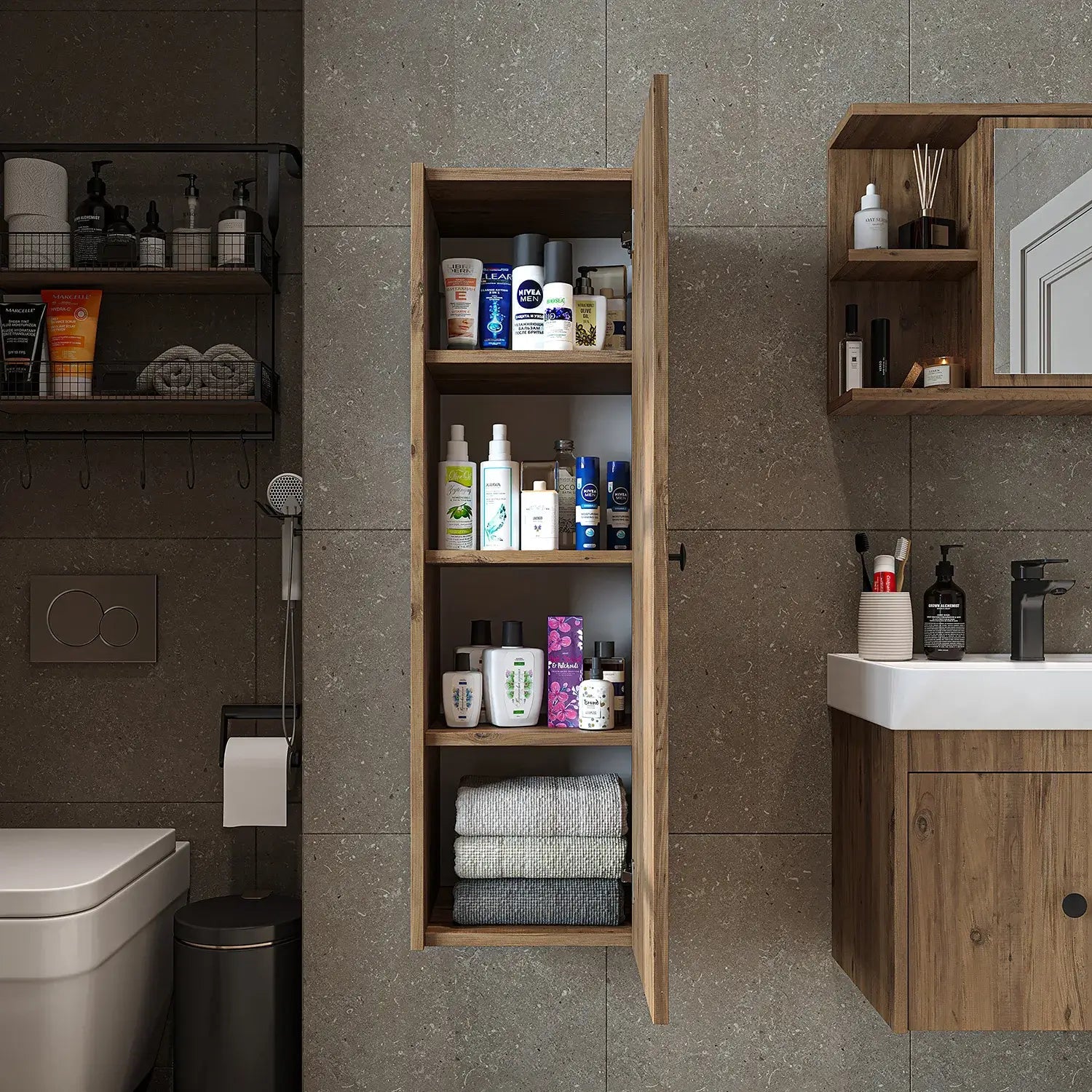 Banyo Havlu Dolabı - Ada - Roomartbanyo dolabı2859