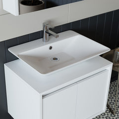 banyo dolabı roomart lavabolu atlantic seri 65 cm beyaz kapaklı alt dolap