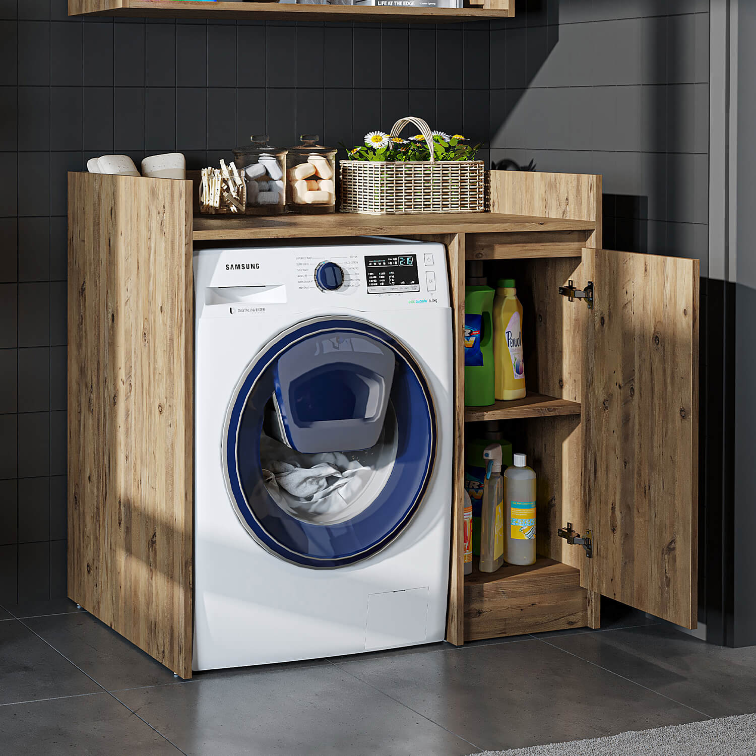Çamaşır Makinesi Dolabı - Derin - 100cm - Roomartçamaşır makinesi dolabı2821