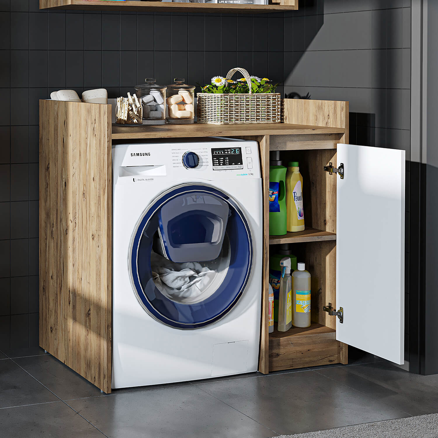 Çamaşır Makinesi Dolabı - Derin - 100cm - Roomartçamaşır makinesi dolabı2822
