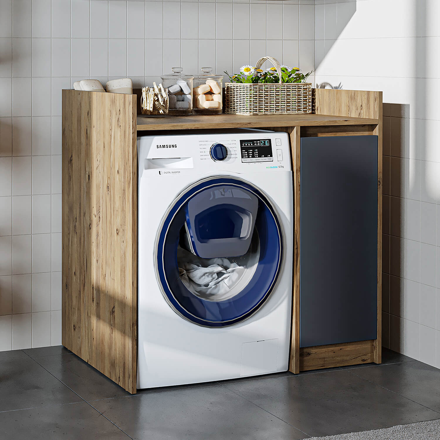 Çamaşır Makinesi Dolabı - Derin - 100cm - Roomartçamaşır makinesi dolabı2823