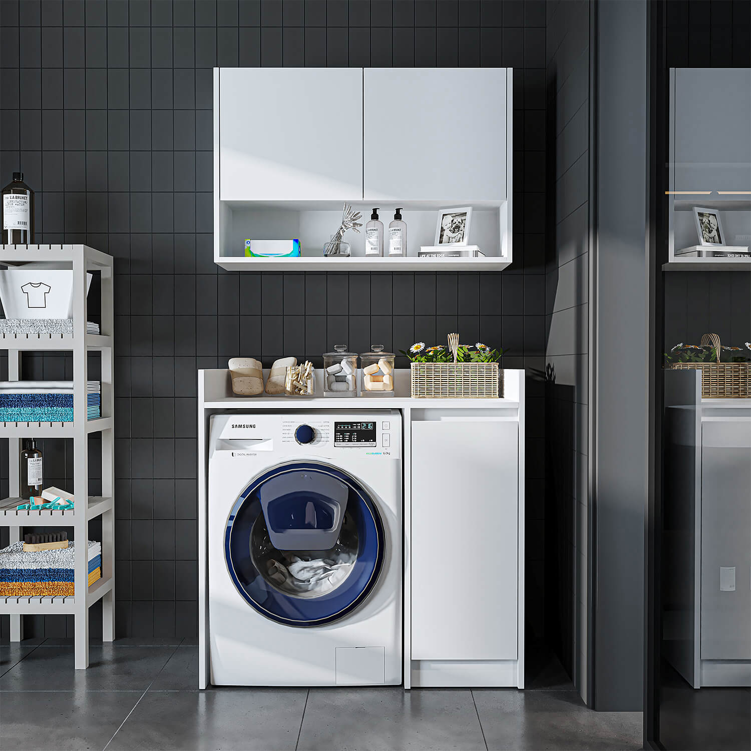 Çamaşır Makinesi Dolabı Takımı - Derin - 100cm - Roomartçamaşır makinesi dolabı2814