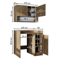 Çamaşır Makinesi Dolabı Takımı - Derin - 100cm - Roomartçamaşır makinesi dolabı2815