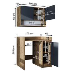 Çamaşır Makinesi Dolabı Takımı - Derin - 100cm - Roomartçamaşır makinesi dolabı2817