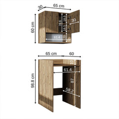 Çamaşır Makinesi Dolabı Takımı - Derin - 65cm - Roomartçamaşır makinesi dolabı2811