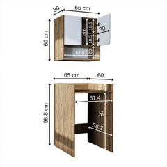Çamaşır Makinesi Dolabı Takımı - Derin - 65cm - Roomartçamaşır makinesi dolabı2812