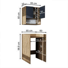 Çamaşır Makinesi Dolabı Takımı - Derin - 65cm - Roomartçamaşır makinesi dolabı2813