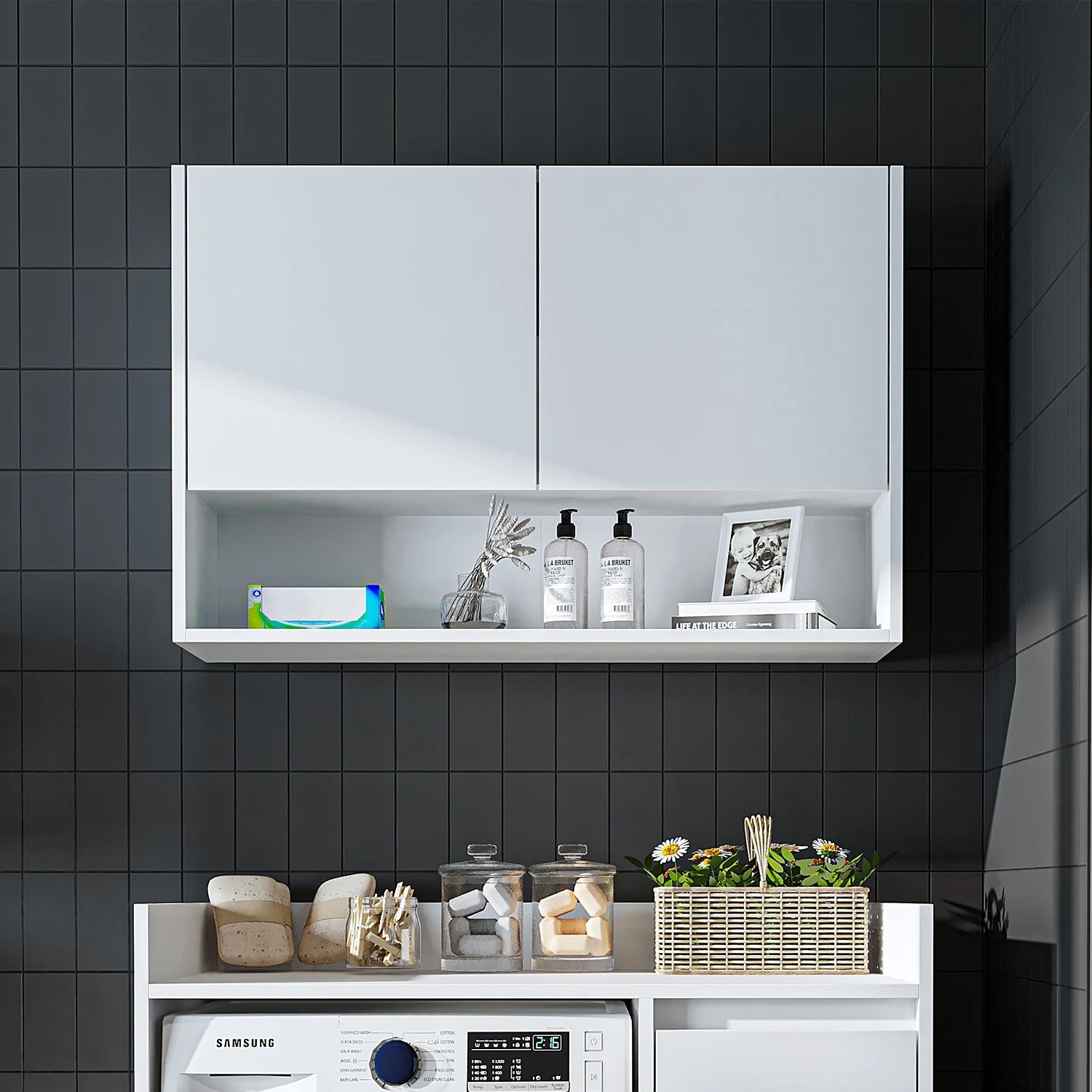 Çamaşır Makinesi Üst Dolabı - Derin - 100cm - Roomartçamaşır makinesi dolabı2828