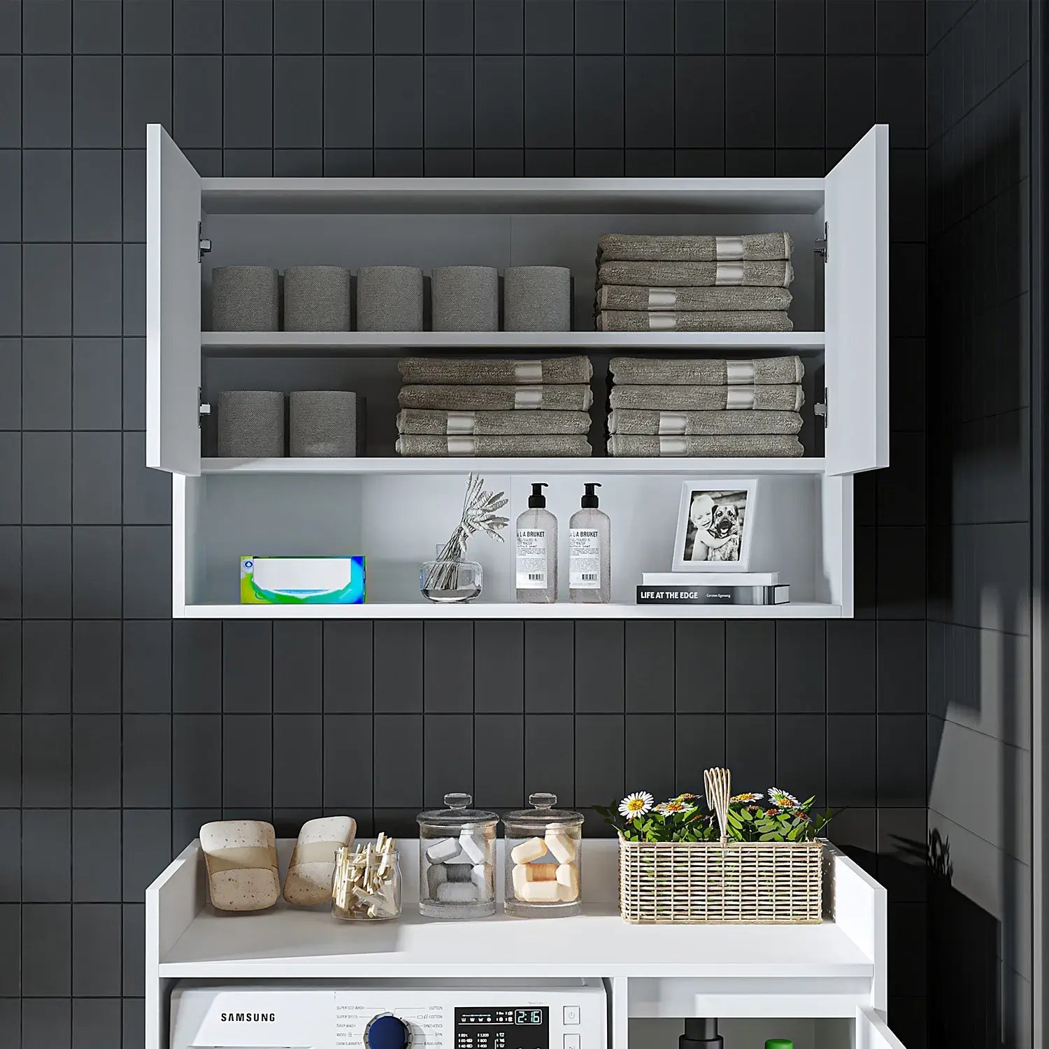 Çamaşır Makinesi Üst Dolabı - Derin - 100cm - Roomartçamaşır makinesi dolabı2828