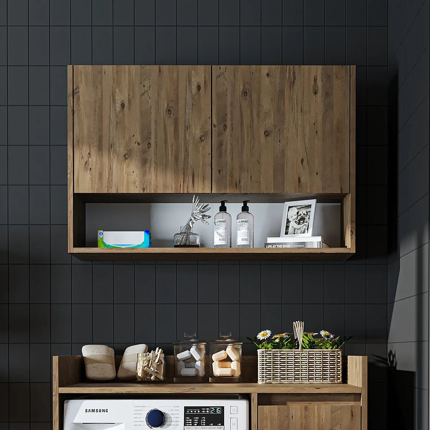 Çamaşır Makinesi Üst Dolabı - Derin - 100cm - Roomartçamaşır makinesi dolabı2829