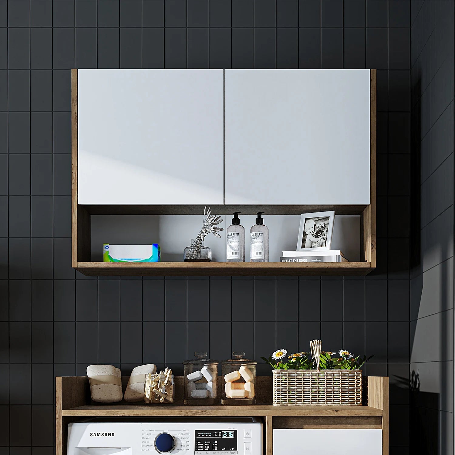 Çamaşır Makinesi Üst Dolabı - Derin - 100cm - Roomartçamaşır makinesi dolabı2830