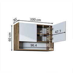 Çamaşır Makinesi Üst Dolabı - Derin - 100cm - Roomartçamaşır makinesi dolabı2830