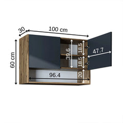 Çamaşır Makinesi Üst Dolabı - Derin - 100cm - Roomartçamaşır makinesi dolabı2831