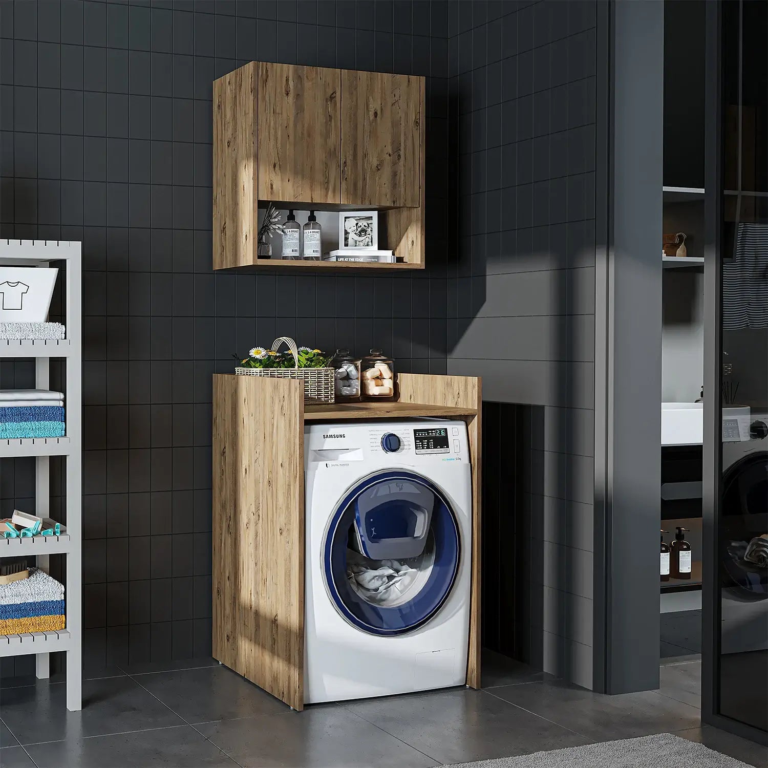 Çamaşır Makinesi Üst Dolabı - Derin - 65cm - Roomartçamaşır makinesi dolabı2825