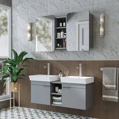 Çift Lavabolu Banyo Dolabı Takımı - Likya - Roomartbanyo dolabı2952