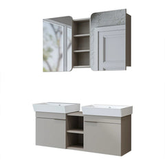 Çift Lavabolu Banyo Dolabı Takımı - Likya - Roomartbanyo dolabı2953