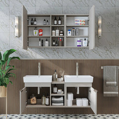 Çift Lavabolu Banyo Dolabı Takımı - Likya - Roomartbanyo dolabı2953