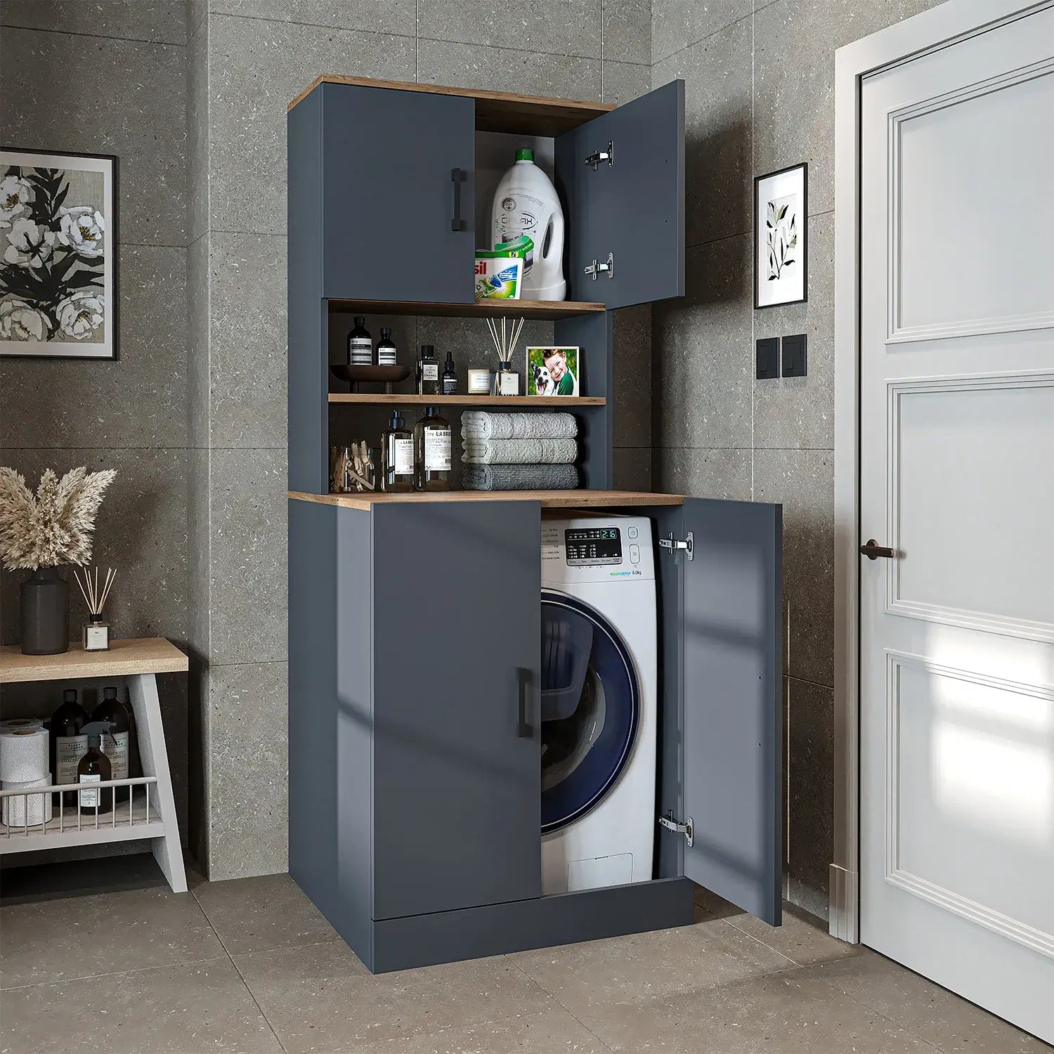 Kapaklı Çamaşır Makinesi Dolabı - 1015 - Roomartçamaşır makinesi dolabı1015.56