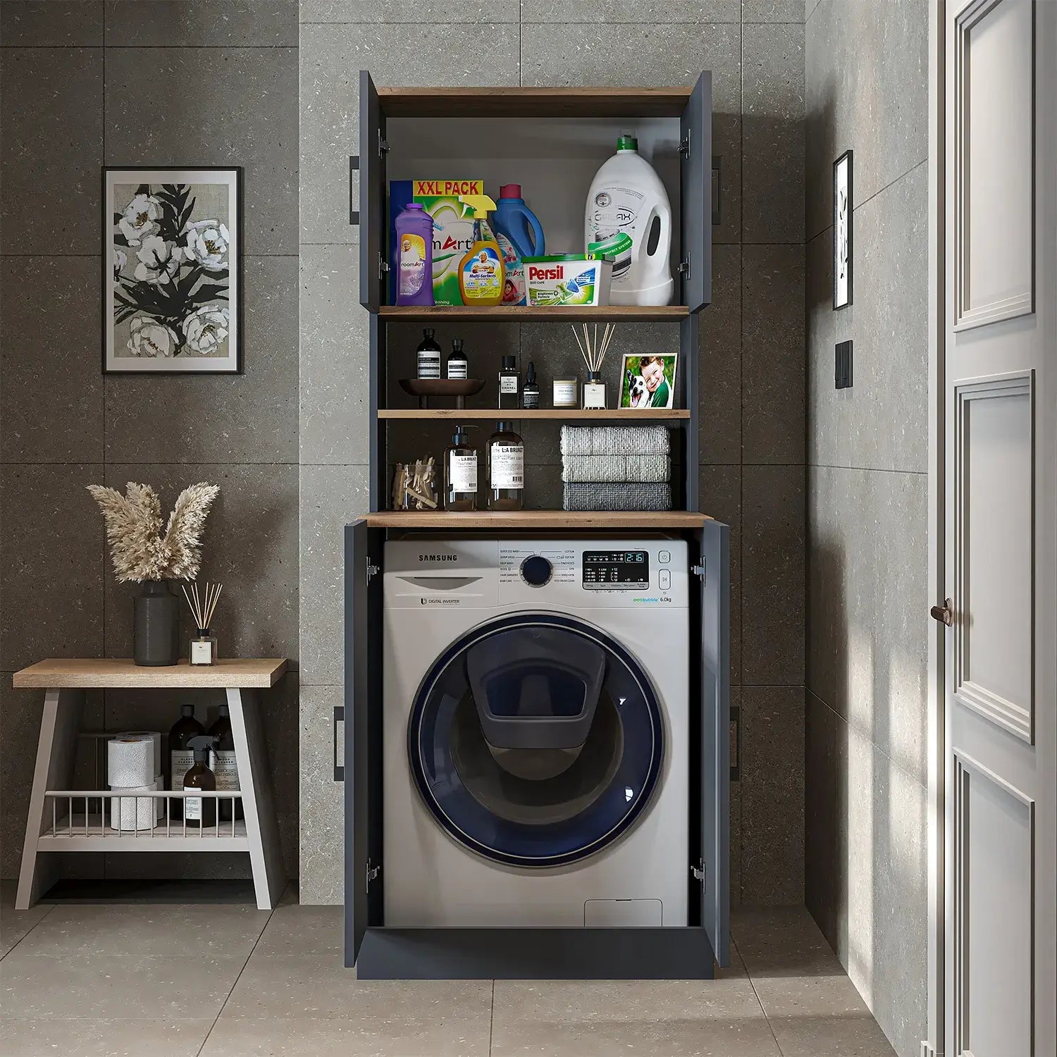 Kapaklı Çamaşır Makinesi Dolabı - 1015 - Roomartçamaşır makinesi dolabı1015.56